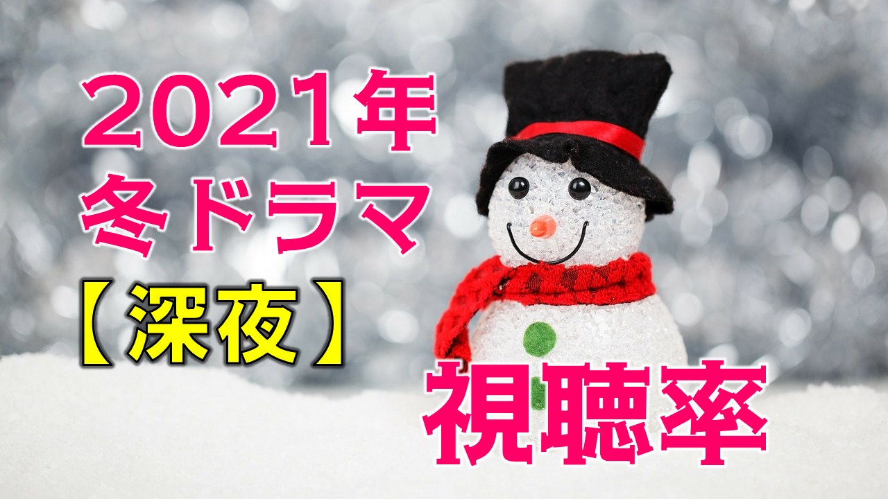 深夜ドラマ2021年1月～冬ドラマ 視聴率比較