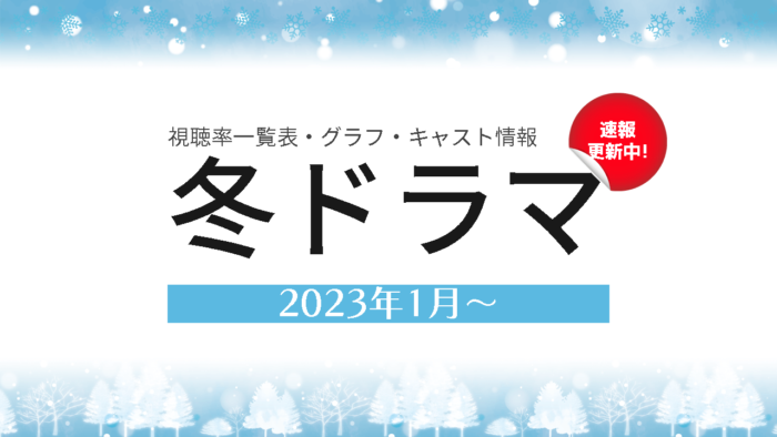 2023年1月～冬ドラマ 視聴率