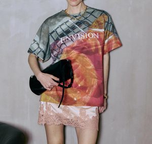 MAISON SPECIAL Fabric Photo Over T-Shirt
